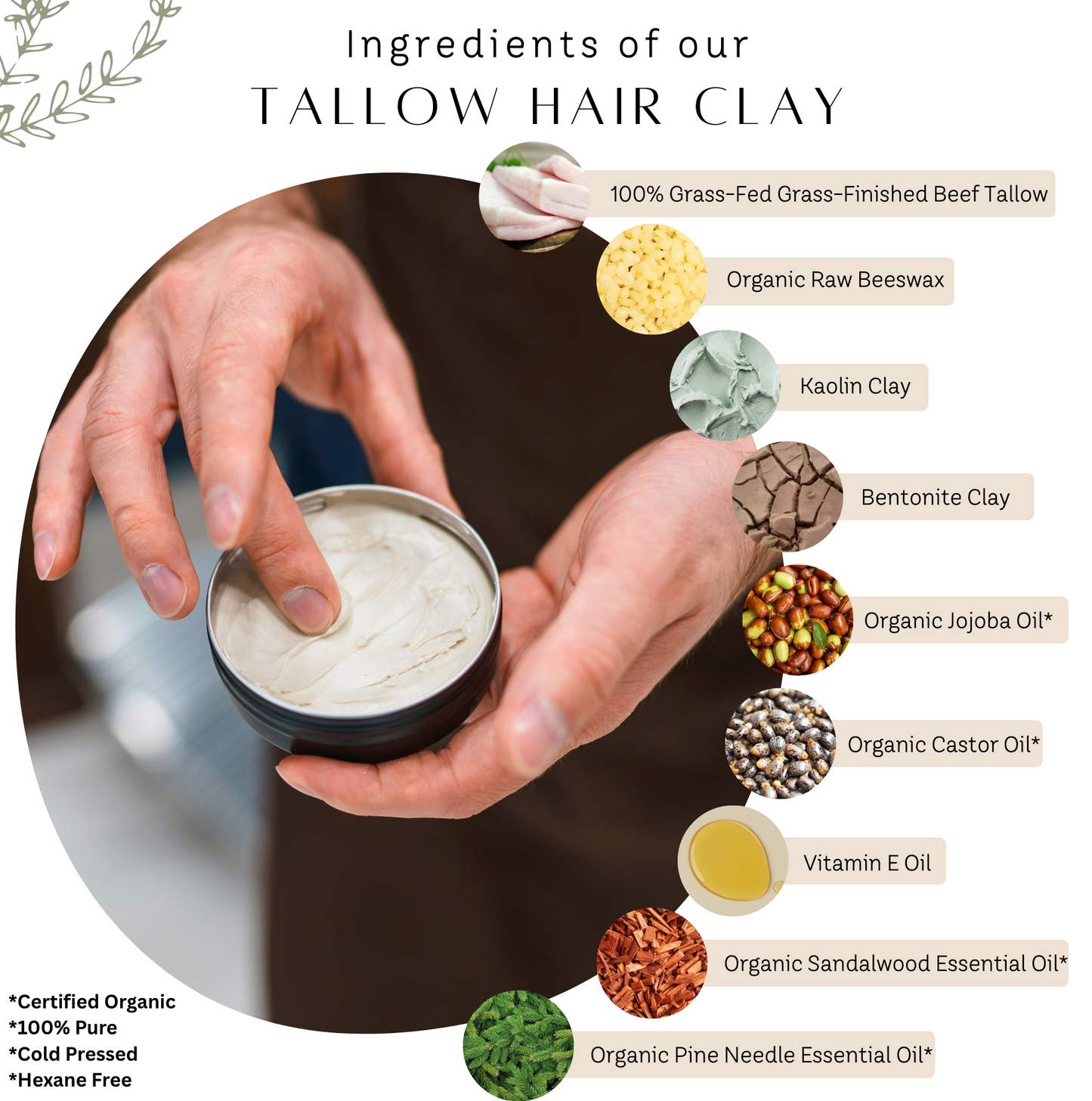 Tallow Hair Clay Pomade
