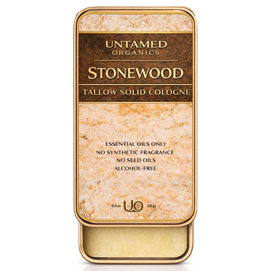 Untamed Organics Tallow Solid Cologne - grass-fed tallow skincare
