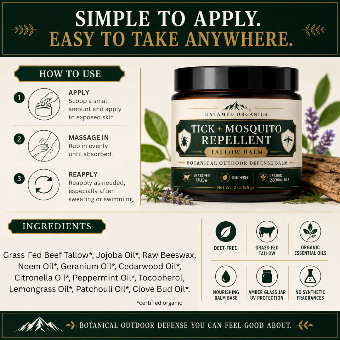 Tick + Mosquito Repellent Tallow Balm