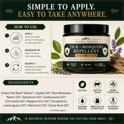 Tick + Mosquito Repellent Tallow Balm