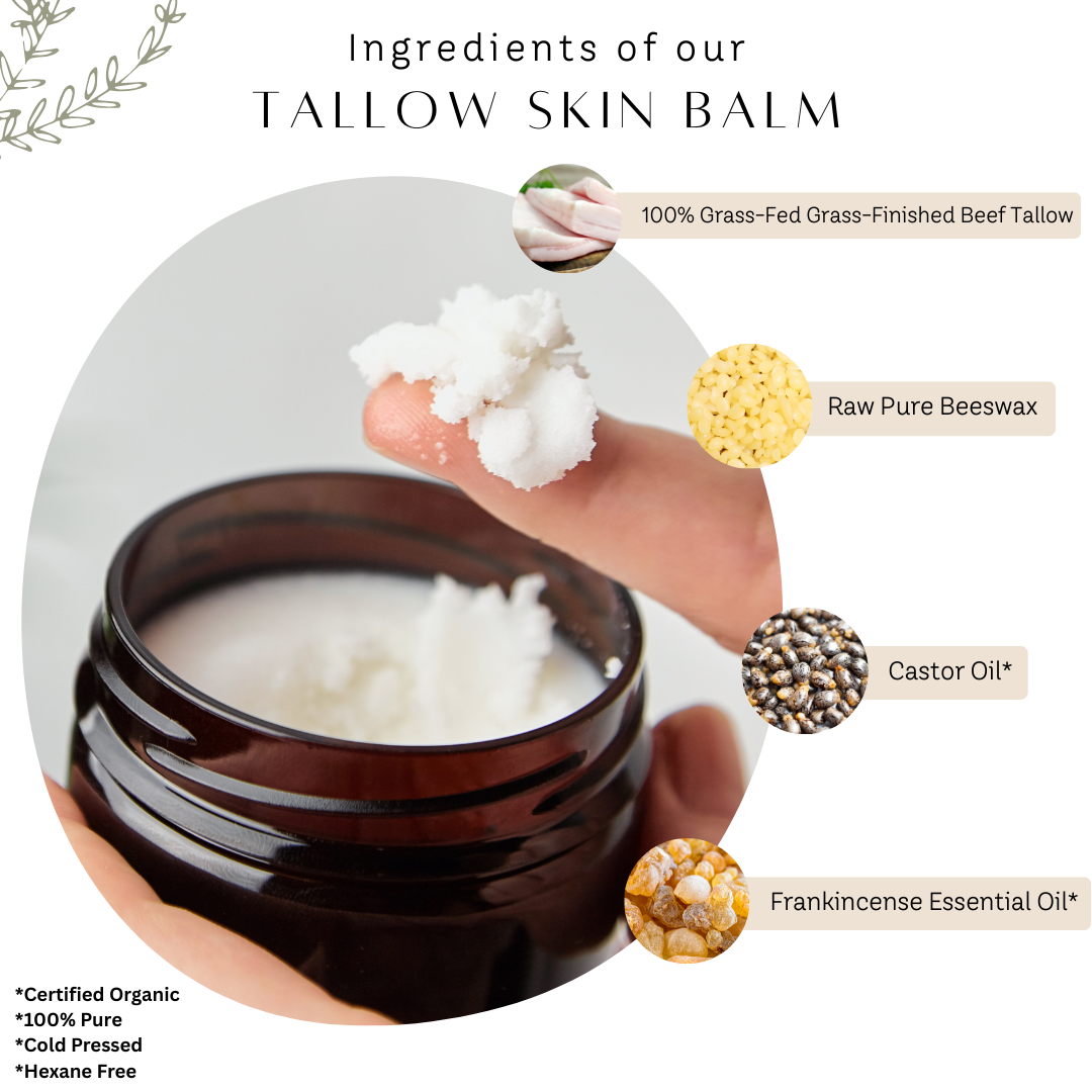 Tallow, Castor, & Frankincense Skin Balm