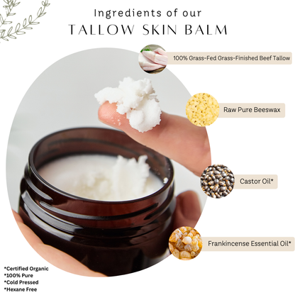 Tallow, Castor, & Frankincense Skin Balm